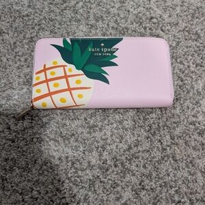 NWOT Kate Spade New York Pink Pineapple Large Continental Wallet